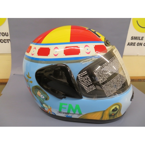 39 - FM motorcycle helmet - Magic Roundabout by Splat Design  - Size 56?