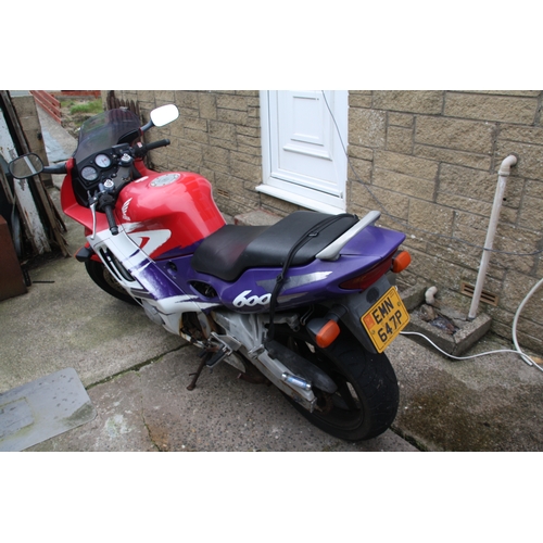 46 - EMN647P
Honda CBR600F 599cc
First Registered 01.08.1998
Approx  14,636 miles
Petrol
Come with select... 