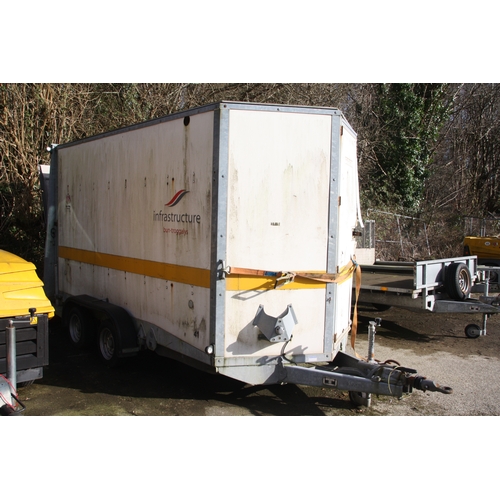 97 - Ifor Williams BV126G box trailer 
needs a new door
VAT ON HAMMER @ 20%