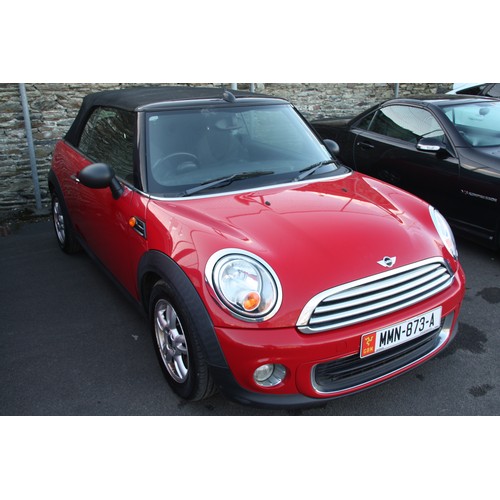 70 - MMN873A
Red Mini One convertible 1600cc
First Registered 28.10.2011
Approx 65,841 miles
Petrol Manua... 