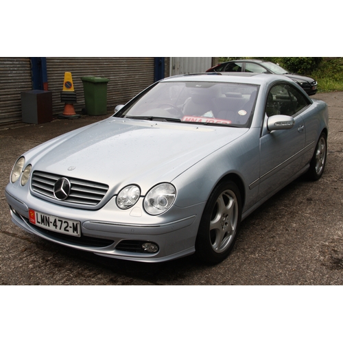 156 - LMN472M
Blue Mercedes CL500 4966cc
First Registered 20.09.2005
Approx 78,341 miles
Auto Petrol
Engin... 