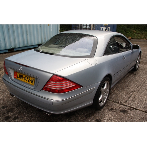 156 - LMN472M
Blue Mercedes CL500 4966cc
First Registered 20.09.2005
Approx 78,341 miles
Auto Petrol
Engin... 