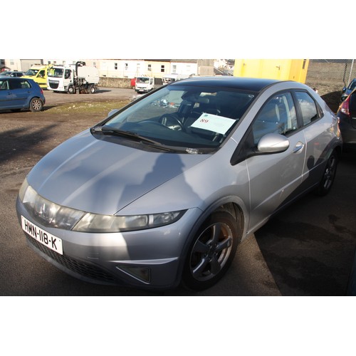 89 - HMN118K
Silver Honda Civic 2204cc
First Registered 25.04.2006
Approx 110,000 miles
Manual Diesel