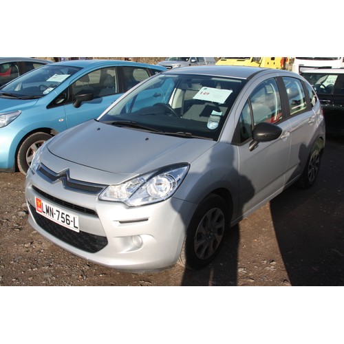 149 - LMN756L
Silver Citroen C3 1398cc
First Registered 28.01.2014
Approx 35,389 miles
Manual Diesel
VAT O... 