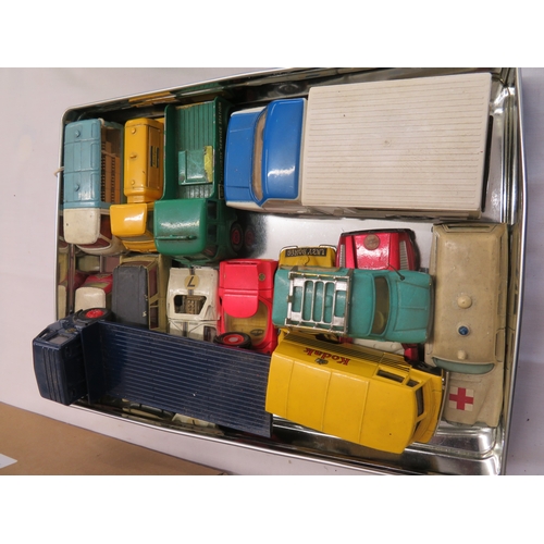 212 - A collection of Dinky, Corgi match box cars and wagons