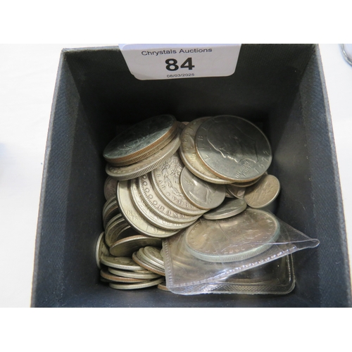 84 - A box of American coinage including 19th and 20thC silver dollars