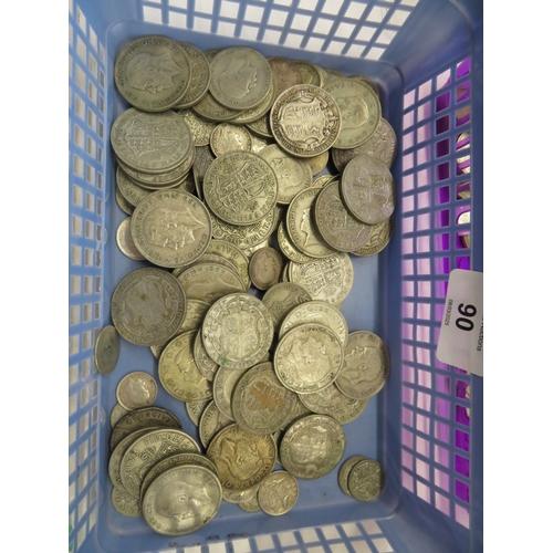 90 - Thirty ozt British pre 1946 silver coinage