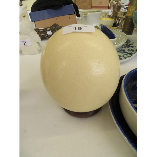 19 - Ostrich egg, unblown