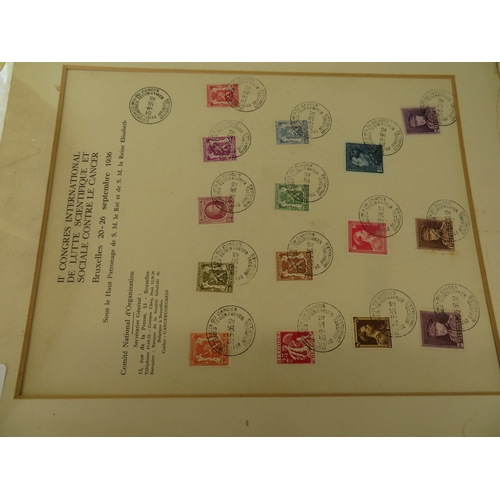 25 - 1936 first day cover belgium, congress international sociale contra les cancer