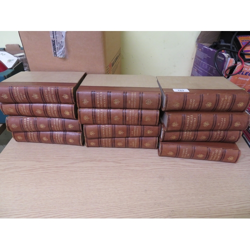 153 - The works of Charles Dickens, leather bound, including oliver twist, david copperfield etc