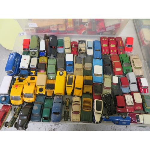 170 - Tray of assorted model vehicles including racecars