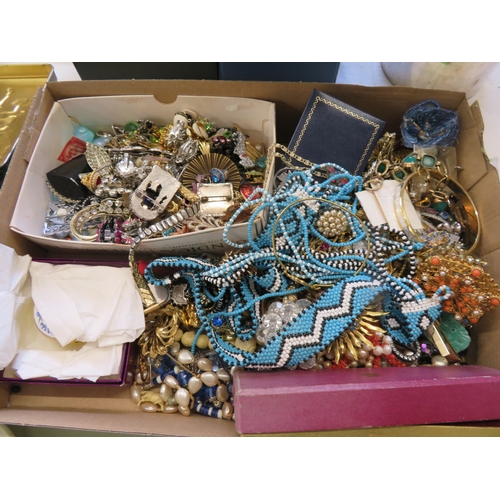 54 - A large box of costume jewellery