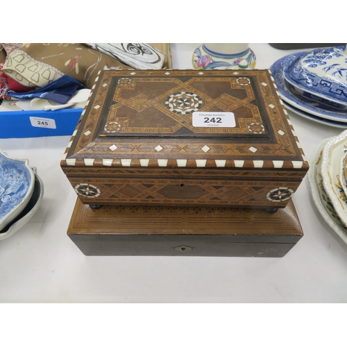 242 - Two antique boxes - one inlaid