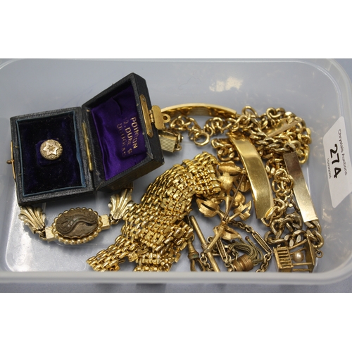 274 - Collection of gold plated jewellery