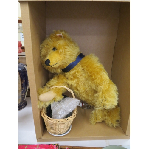 277 - Steiff picnic bear 1997, gold blonde, height 34 cms, Steiff Club Edition 1997 number 05877 (boxed)