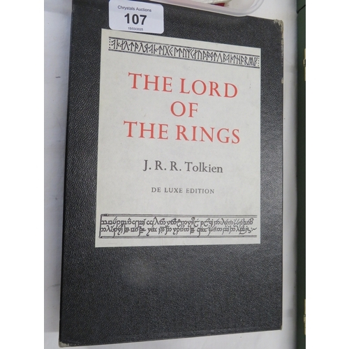 107 - J R R Tolkien, The Lord of the Rings, deluxe edition (boxed), George Allen And Unwin, Printed by Wil... 