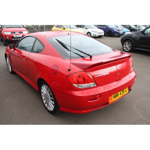 43 - NMN438G
Red Hyundai Coupe 1599cc
First Registered 23.05.2005
Approx 76,411 miles
Petrol Manual