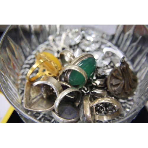 Collection of interesting silver and other jewellery including one gold ...