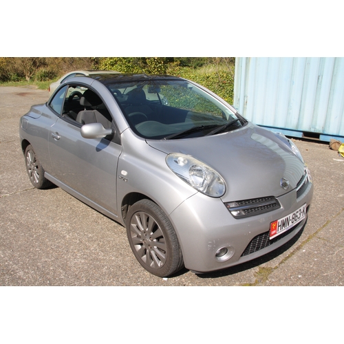 3 - HMN863K
Silver Nissan Micra Convertible 1598cc
First Registered 28.04.2006
Approx 49,805 miles
Manua... 
