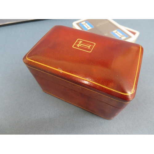 40 - Very Rare DeTomaso playing card sets (still in cellophane wrapping) housed in a leather box with the... 