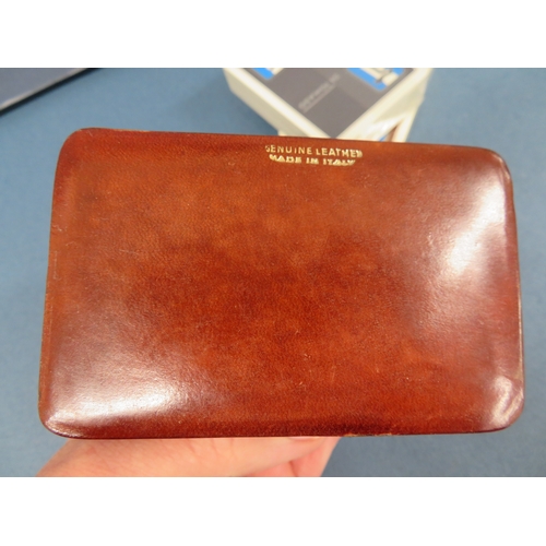 40 - Very Rare DeTomaso playing card sets (still in cellophane wrapping) housed in a leather box with the... 