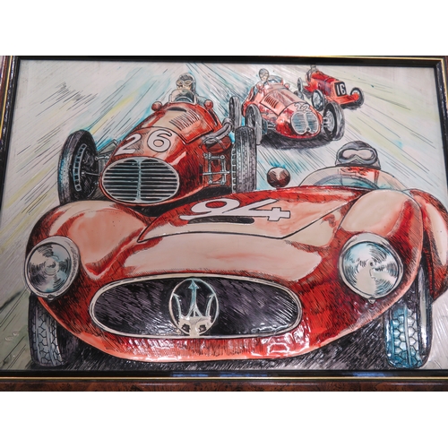 42 - Luxury handmade Italian gambling set with tokens, playing cards and ashtrays - by G. G. Sport - Sass... 