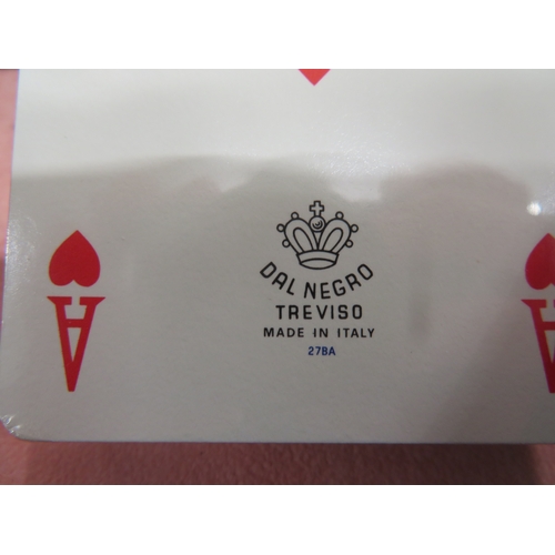 42 - Luxury handmade Italian gambling set with tokens, playing cards and ashtrays - by G. G. Sport - Sass... 