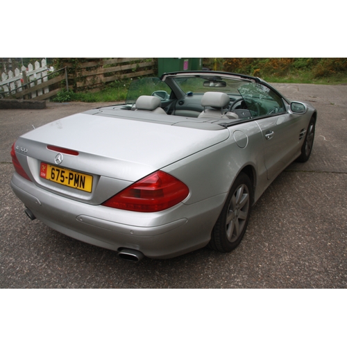 50 - 675PMN
Silver Mercedes SL500 4966cc Convertible 
First Registered 10.04.2003
Approx 56,474 miles
Aut... 