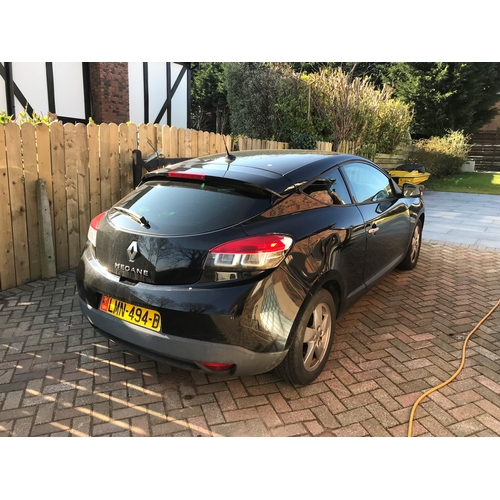 87 - LMN494D
Black Renault Megane Dynamique DCI 1461cc
First Registered 22.02.2013
Approx 33,790 miles
Ma... 