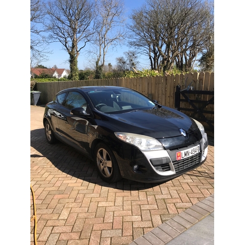 87 - LMN494D
Black Renault Megane Dynamique DCI 1461cc
First Registered 22.02.2013
Approx 33,790 miles
Ma... 