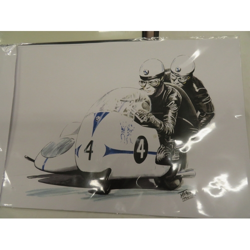 101 - 90th Anniversary of The Isle of Man Tourist Trophy illustrated by D.N.Sykes (signed in pencil) plus ... 