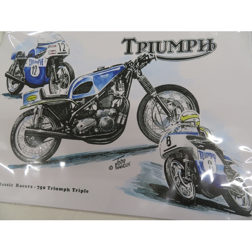 101 - 90th Anniversary of The Isle of Man Tourist Trophy illustrated by D.N.Sykes (signed in pencil) plus ... 