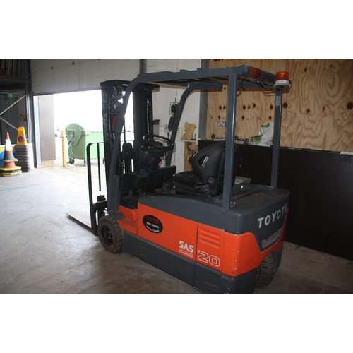 106 - Toyota 7 FBEF 20 electric forklift
Hours Unknown
SPARES/REPAIR - Immobilized