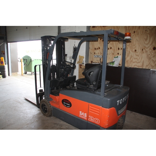 106 - Toyota 7 FBEF 20 electric forklift
Hours Unknown
SPARES/REPAIR - Immobilized