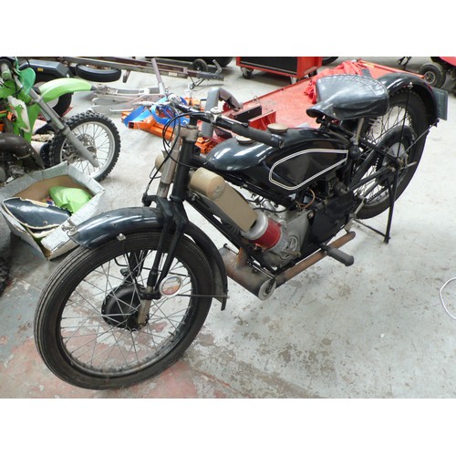 48 - TMN497
Scott Flying Squirell 500cc
Circa 1927
Petrol
Engine no FZ8691
Together with old registration... 