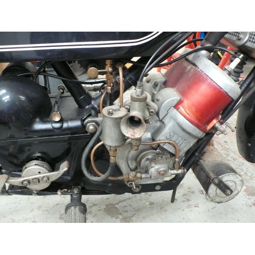 48 - TMN497
Scott Flying Squirell 500cc
Circa 1927
Petrol
Engine no FZ8691
Together with old registration... 