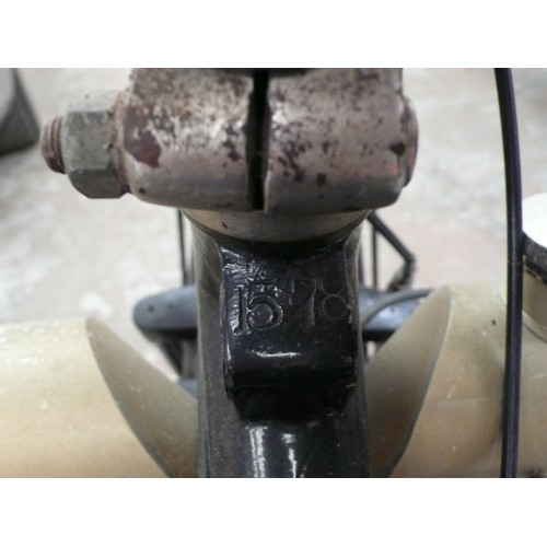 48 - TMN497
Scott Flying Squirell 500cc
Circa 1927
Petrol
Engine no FZ8691
Together with old registration... 