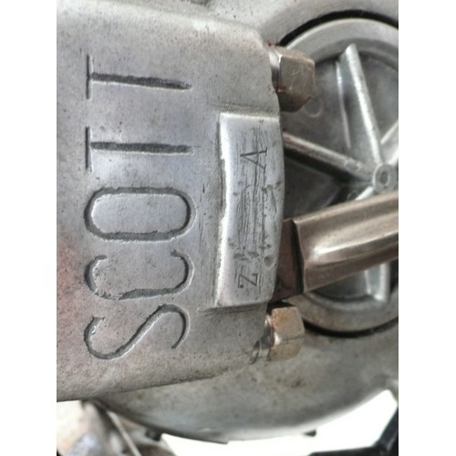 48 - TMN497
Scott Flying Squirell 500cc
Circa 1927
Petrol
Engine no FZ8691
Together with old registration... 