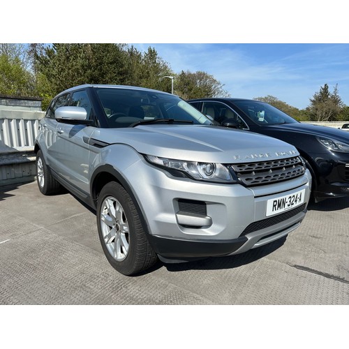 54 - RMN324A
Silver Range Rover Evoque Pure TD4 2179cc
First Registered 30.03.2012
Approx 35,000 miles
Ma... 