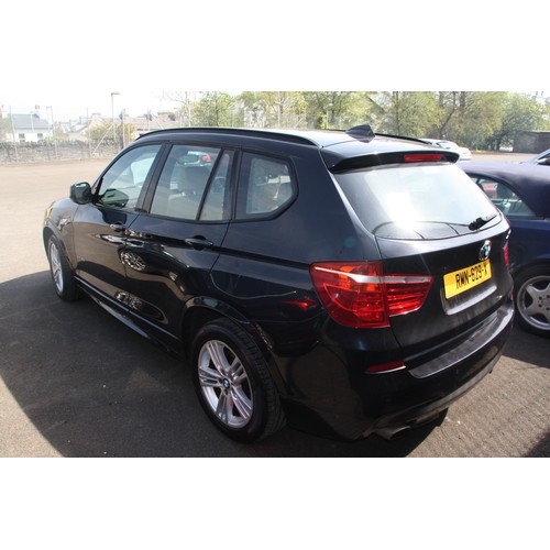 11 - RMN629X
Black BMW X3 Estate XDrive M Sport 1995cc
First Registered 07.09.2011
Approx 57,324 miles
Di... 