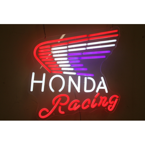 Light up Neon Sign Honda Racing 35 X 36cm approx Adjustable light settings
