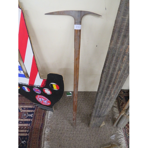 A mountaineering pick axe