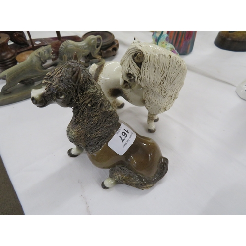 167 - Two Cheval ceramics, Thelwell stye ponies