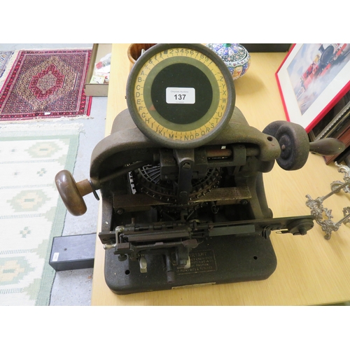 137 - Graphotype engraving machine(?)