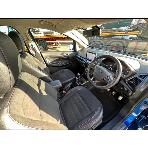 84 - RMN709K
Blue Ford Ecosport ST-Line 998cc
First Registered 21.06.2019
Approx 27,200 miles
Manual Petr... 