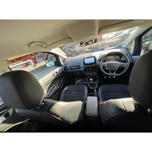 84 - RMN709K
Blue Ford Ecosport ST-Line 998cc
First Registered 21.06.2019
Approx 27,200 miles
Manual Petr... 