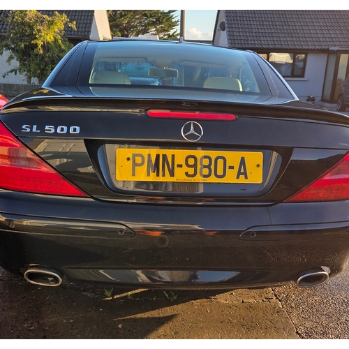 94 - PMN980A
Black Mercedes SL500 4966cc V8
First Registered 08.08.2002
Approx 79,000 miles
Auto Petrol
D... 
