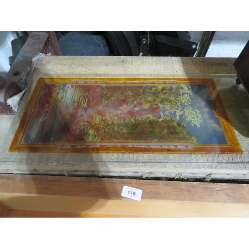 116 - Two decorative glass panels