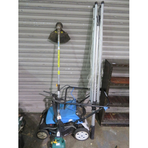 2 - Macallister petrol mower plus petrol strimmer