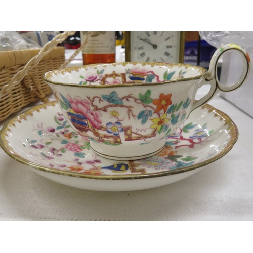 220 - Chinese Tree pattern tea cup and saucer